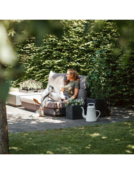 Capi Fioriera Nature Rib Quadrata 40x40 cm Nero KBLR903