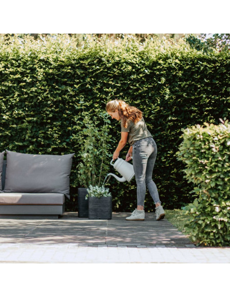 Capi Fioriera Nature Rib Quadrata 40x40 cm Nero KBLR903