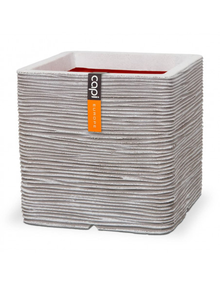 Capi Fioriera Nature Rib Quadrata 50 x 50 cm Avorio
