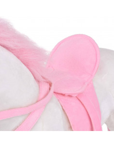 Unicorno di Peluche in Piedi Bianco e Rosa XXL