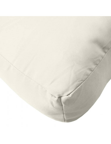 Cuscino per Pallet Crema Mélange 60x60x9,5 cm in Tessuto