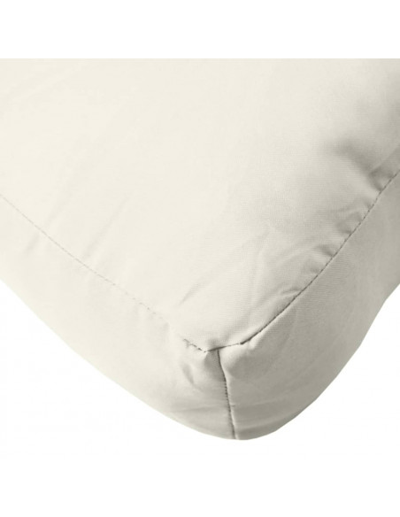 Cuscino per Pallet Crema Mélange 60x60x9,5 cm in Tessuto