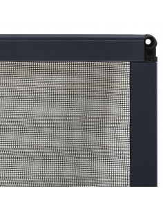 Zanzariera Plissettata Finestre Alluminio Antracite 60x80 cm