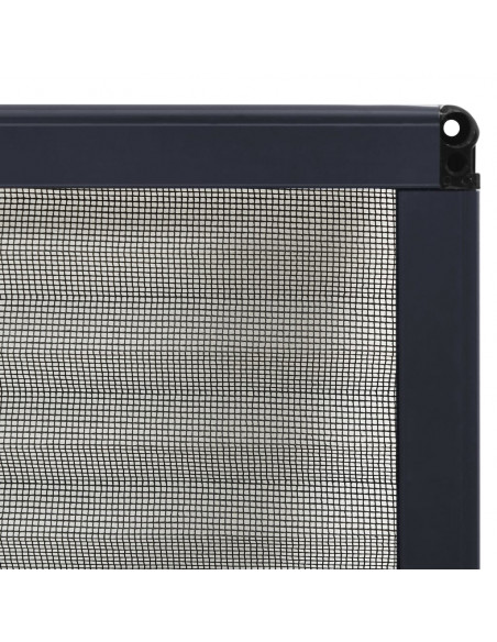 Zanzariera Plissettata Finestre Alluminio Antracite 60x80 cm