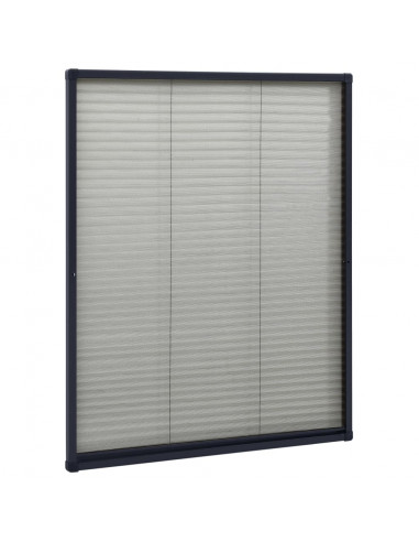 Zanzariera Plissettata Finestre Alluminio Antracite 60x80 cm