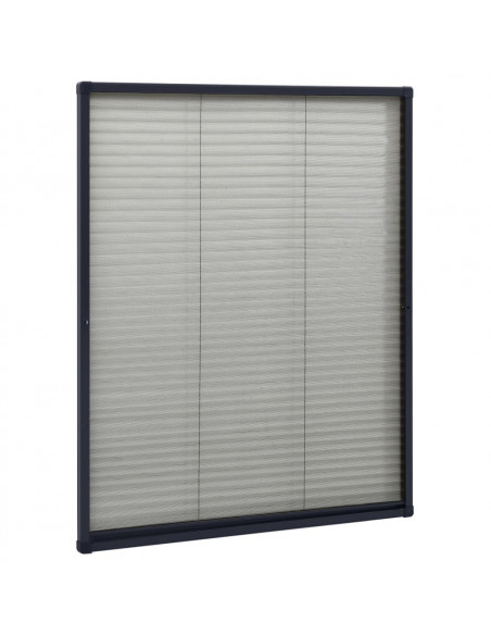 Zanzariera Plissettata Finestre Alluminio Antracite 60x80 cm