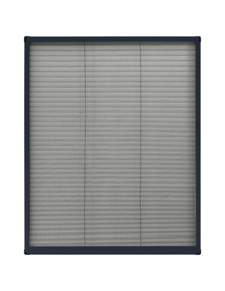 Zanzariera Plissettata Finestre Alluminio Antracite 60x80 cm