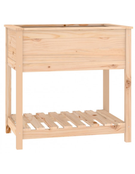 Fioriera con Mensola 82,5x54x81 cm in Legno Massello di Pino