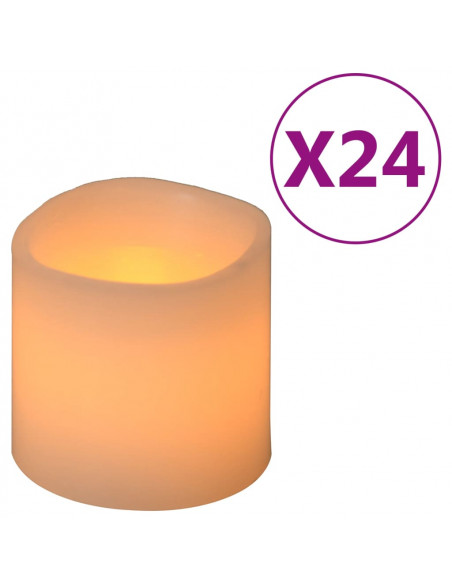 Candele Elettriche a LED 24 pz Bianco Caldo