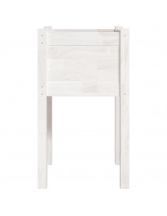 Fioriere da Giardino 2 pz Bianche 40x40x70 cm in Legno di Pino