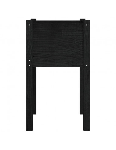 Fioriere da Giardino 2 pz Nere 40x40x70 cm in Legno di Pino