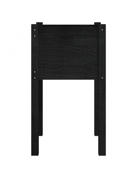 Fioriere da Giardino 2 pz Nere 40x40x70 cm in Legno di Pino