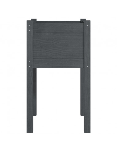 Fioriere da Giardino 2 pz Grigie 40x40x70 cm in Legno di Pino