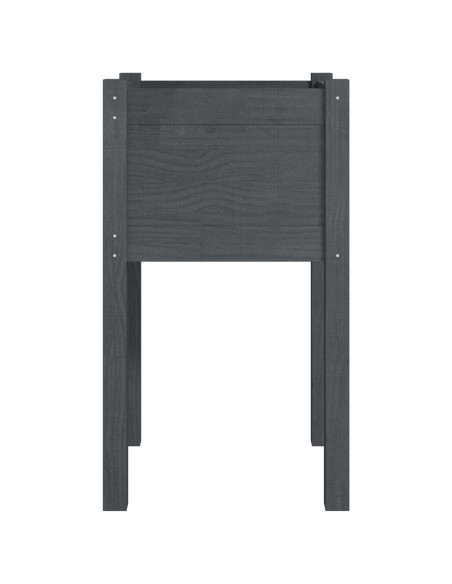 Fioriere da Giardino 2 pz Grigie 40x40x70 cm in Legno di Pino