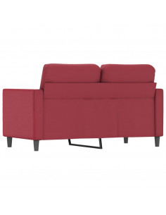 Divano a 2 Posti Rosso Vino 120 cm in Similpelle