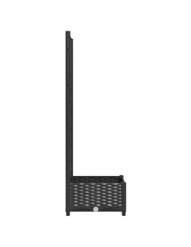 Fioriera da Giardino con Graticcio Nero 40x40x121,5 cm in PP