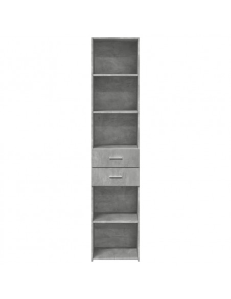 Credenza Grigio Cemento 40x42,5x185 cm in Legno Multistrato