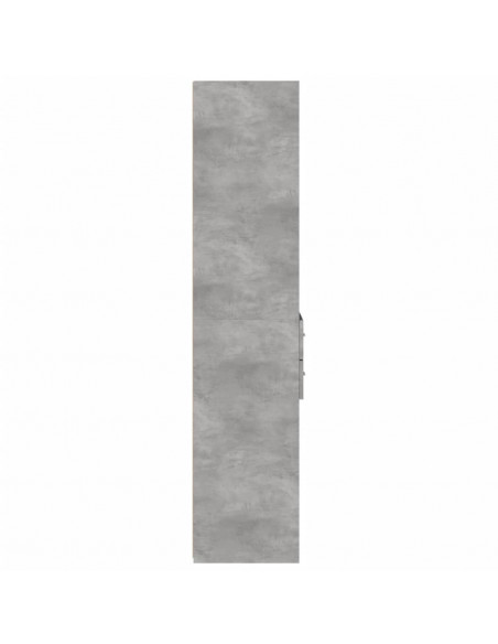 Credenza Grigio Cemento 40x42,5x185 cm in Legno Multistrato