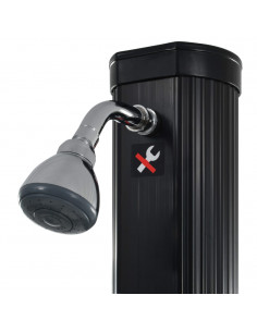 Doccia ad Energia Solare Pieghevole Nera 214 cm 23 L
