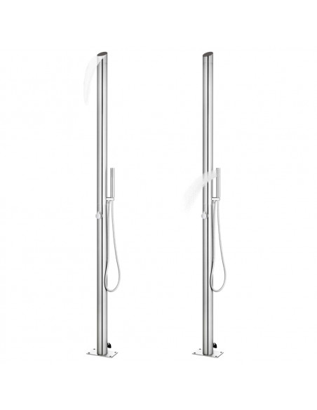 Doccia da Giardino 220 cm in Acciaio Inossidabile