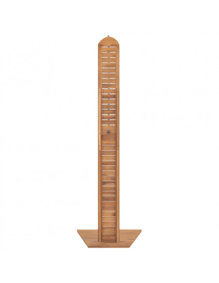 Doccia da Giardino in Legno Massello di Teak 70x75x204cm