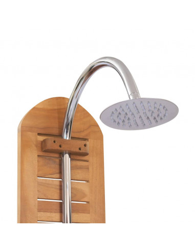 Doccia da Giardino in Legno Massello di Teak 70x75x204cm