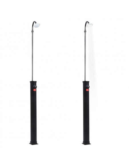 Doccia Solare da Giardino Nera 215 cm 8 L