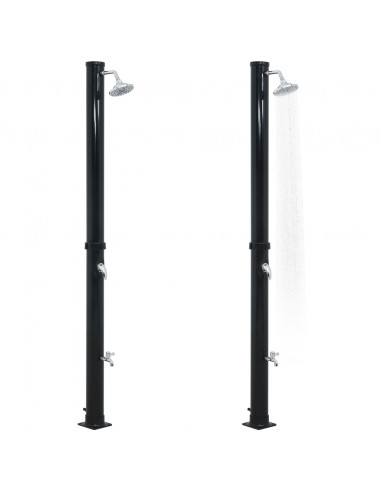 Doccia ad Energia Solare Nera 220 cm 20 L