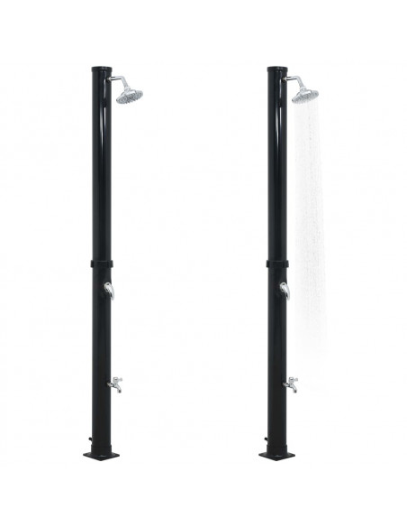 Doccia ad Energia Solare Nera 220 cm 20 L