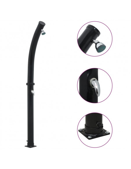 Doccia ad Energia Solare Nera 214 cm 20 L