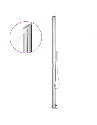 Doccia da Giardino 220 cm in Acciaio Inossidabile