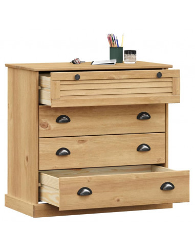 Cassettiera VIGO 80x40x76 cm in Legno Massello di Pino