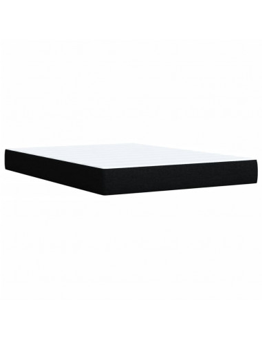 Giroletto a Molle con Materasso Nero 160x200 cm in Tessuto