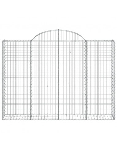 Cesti Gabbioni ad Arco 4 pz 200x30x140/160 cm Ferro Zincato