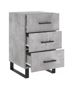 Comodino Grigio Cemento 40x40x66 cm in Legno Multistrato 2