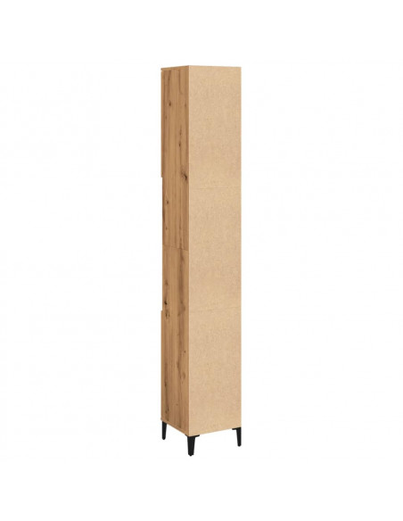 Armadietto Bagno Rovere 30x30x190 cm Legno Multistrato