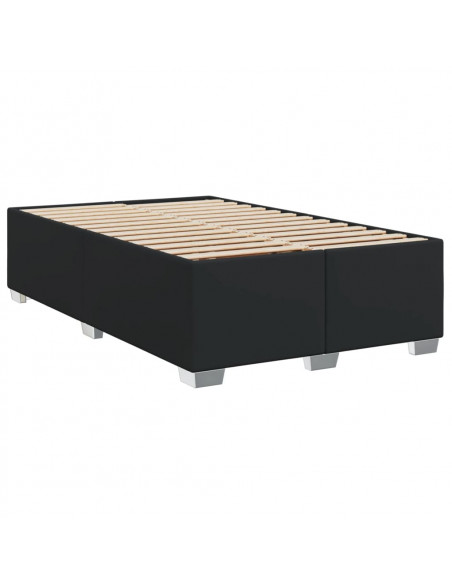 Giroletto a Molle con Materasso Nero 120x200 cm in Similpelle