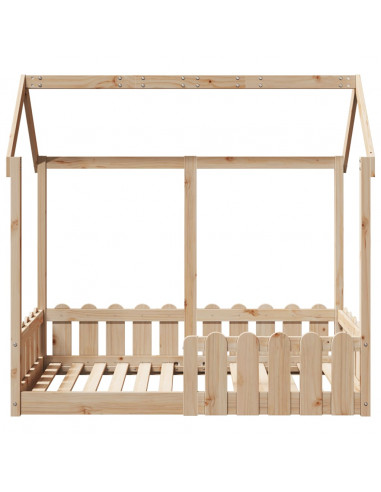Giroletto Casetta per Bambini 70x140 cm Legno Massello di Pino