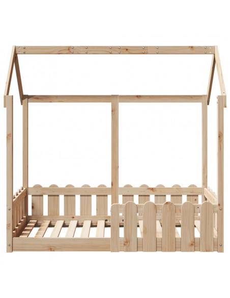 Giroletto Casetta per Bambini 70x140 cm Legno Massello di Pino