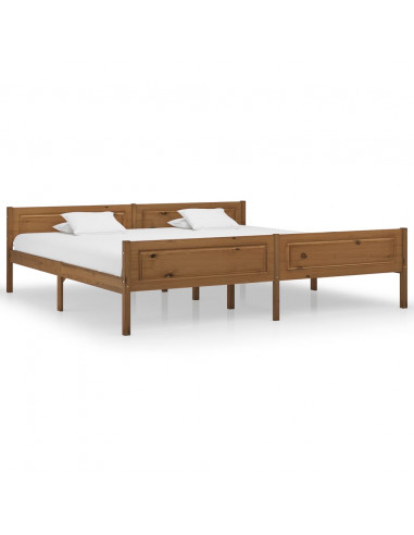 Giroletto Marrone Miele in Legno Massello di Pino 200x200 cm