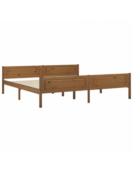 Giroletto Marrone Miele in Legno Massello di Pino 200x200 cm