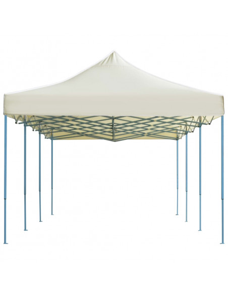 Gazebo Pieghevole Pop-Up 3x9 m Crema