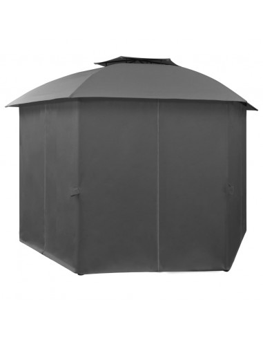 Gazebo Padiglione da Giardino con Tende Esagonale 360x265 cm