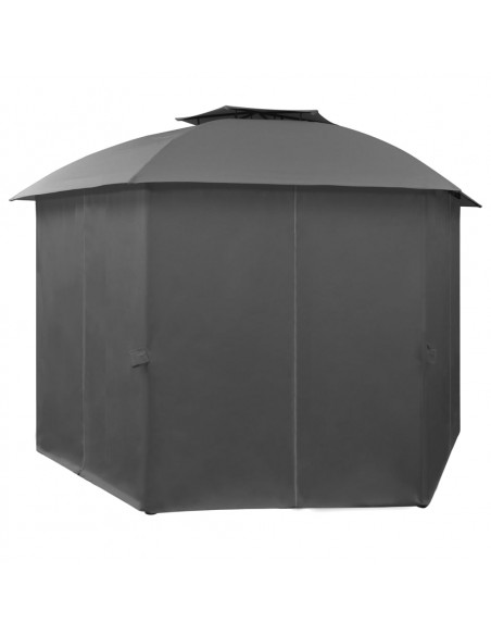 Gazebo Padiglione da Giardino con Tende Esagonale 360x265 cm