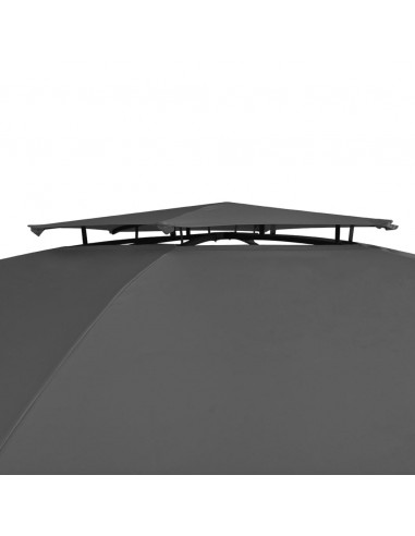 Gazebo Padiglione da Giardino con Tende Esagonale 360x265 cm