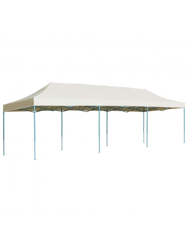 Gazebo Pieghevole Pop-Up 3x9 m Crema