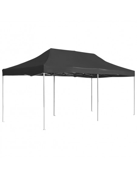 Gazebo Professionale Pieghevole Alluminio 6x3 m Antracite