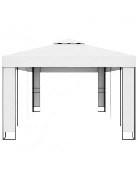Gazebo con Tetto Doppio 3x6 m Bianco