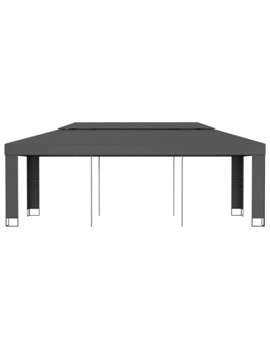 Gazebo con Tetto Doppio 3x6 m Antracite