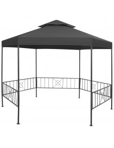 Gazebo da Giardino 323x275x265 cm Antracite 2
